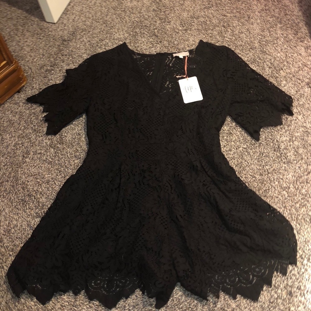 Black Lace Romper